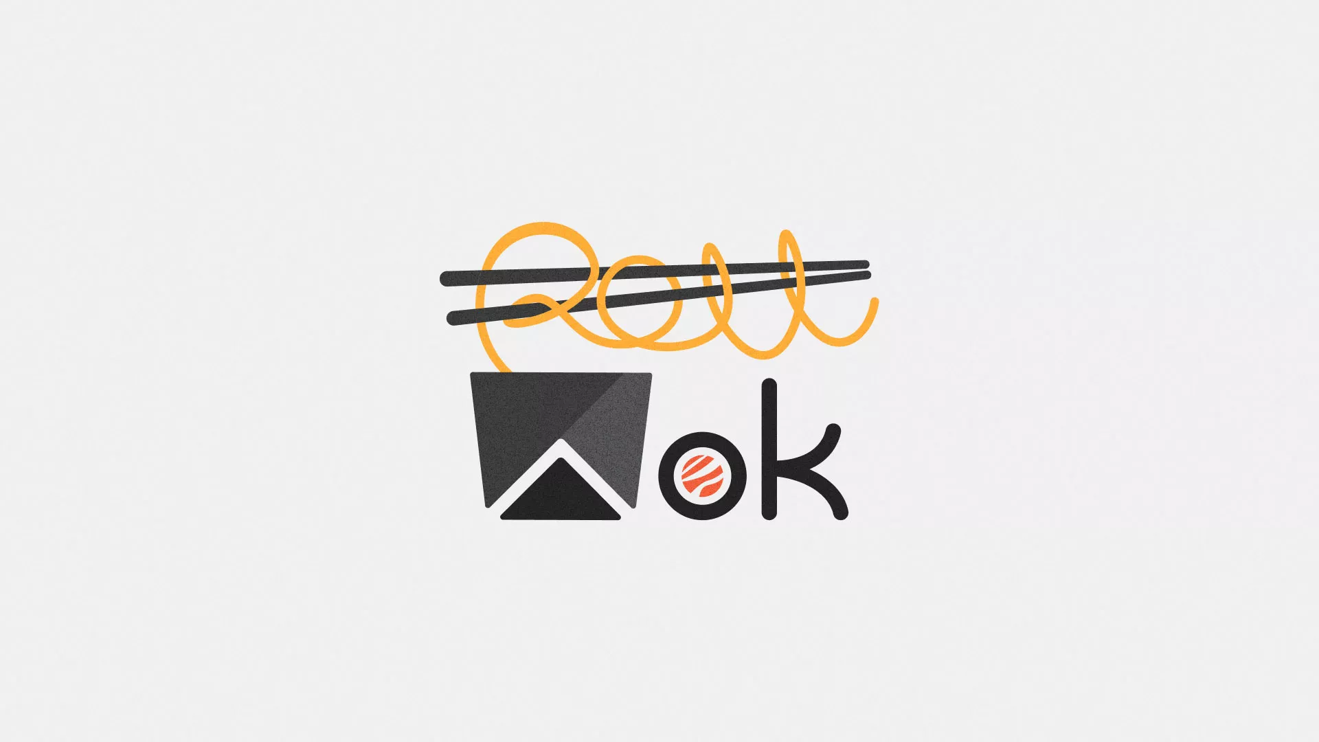 Разработка логотипа суши-бара «Roll Wok Club» в Зеленоградске